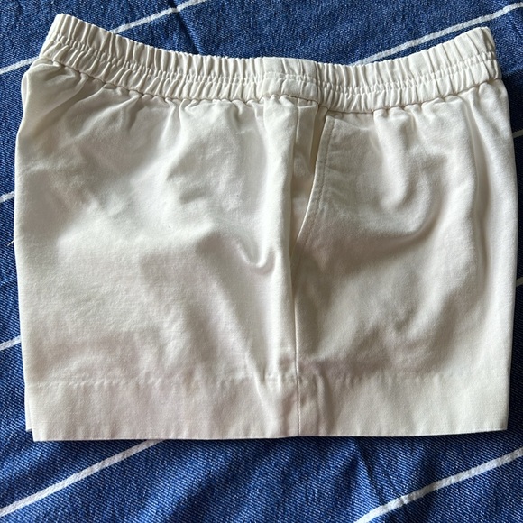 J.crew white cotton shorts size 10 elastic waste w/ front pockets - Picture 4 of 4